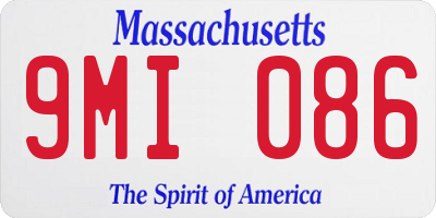 MA license plate 9MI086
