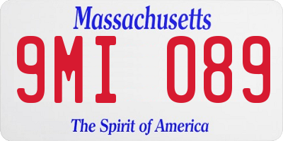 MA license plate 9MI089