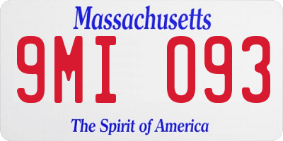 MA license plate 9MI093