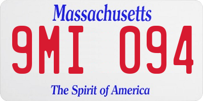 MA license plate 9MI094