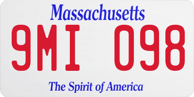 MA license plate 9MI098