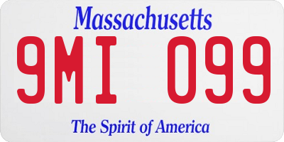 MA license plate 9MI099