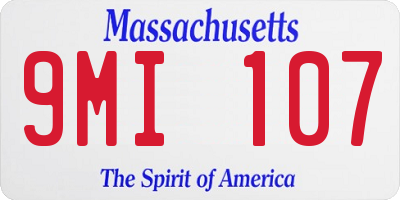 MA license plate 9MI107