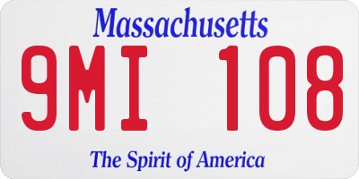 MA license plate 9MI108