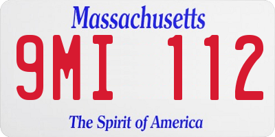 MA license plate 9MI112