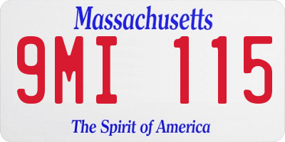 MA license plate 9MI115