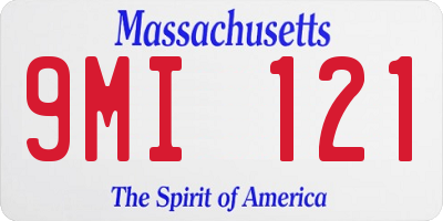 MA license plate 9MI121