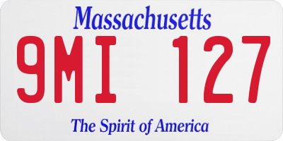 MA license plate 9MI127