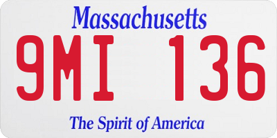 MA license plate 9MI136