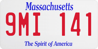 MA license plate 9MI141