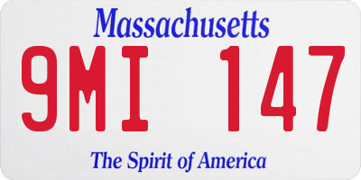 MA license plate 9MI147