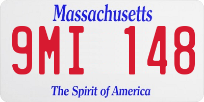 MA license plate 9MI148