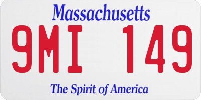 MA license plate 9MI149
