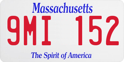 MA license plate 9MI152