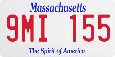 MA license plate 9MI155