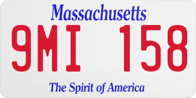 MA license plate 9MI158