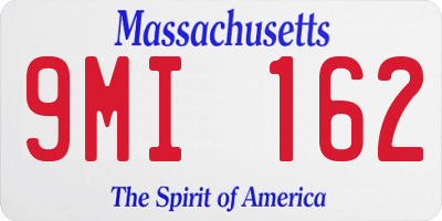MA license plate 9MI162