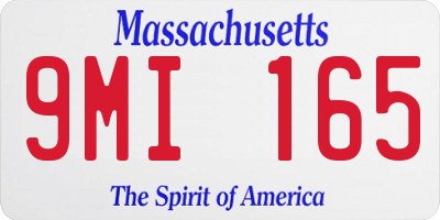 MA license plate 9MI165