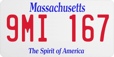 MA license plate 9MI167