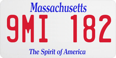 MA license plate 9MI182