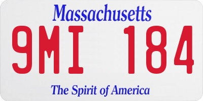 MA license plate 9MI184