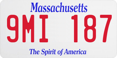 MA license plate 9MI187