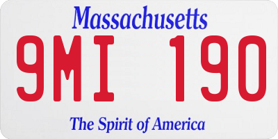 MA license plate 9MI190