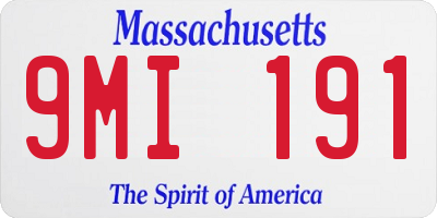 MA license plate 9MI191