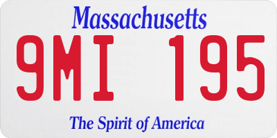 MA license plate 9MI195