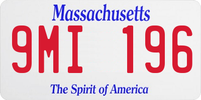 MA license plate 9MI196