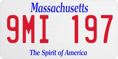 MA license plate 9MI197