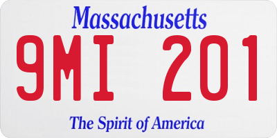MA license plate 9MI201