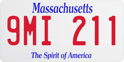 MA license plate 9MI211