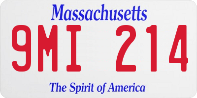 MA license plate 9MI214