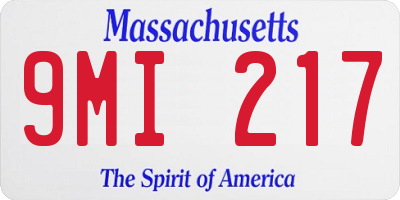 MA license plate 9MI217
