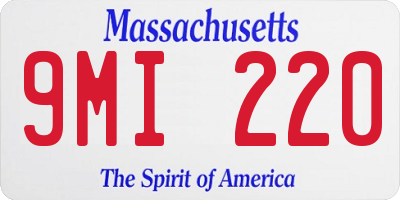 MA license plate 9MI220