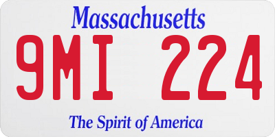 MA license plate 9MI224