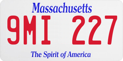 MA license plate 9MI227