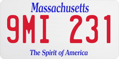 MA license plate 9MI231