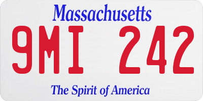 MA license plate 9MI242