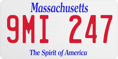 MA license plate 9MI247