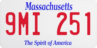 MA license plate 9MI251