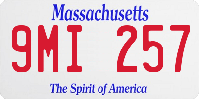 MA license plate 9MI257