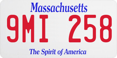 MA license plate 9MI258