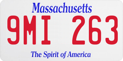 MA license plate 9MI263