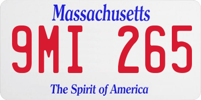 MA license plate 9MI265