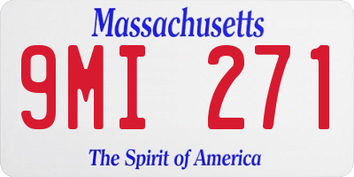 MA license plate 9MI271