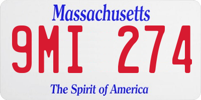 MA license plate 9MI274
