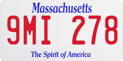 MA license plate 9MI278