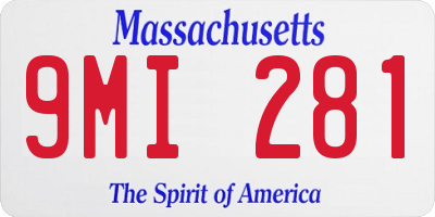 MA license plate 9MI281